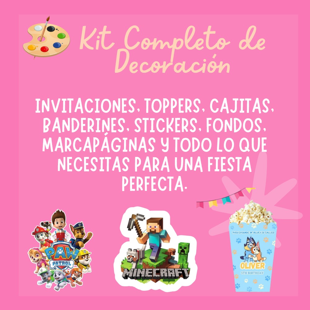 Kit completo de decoração