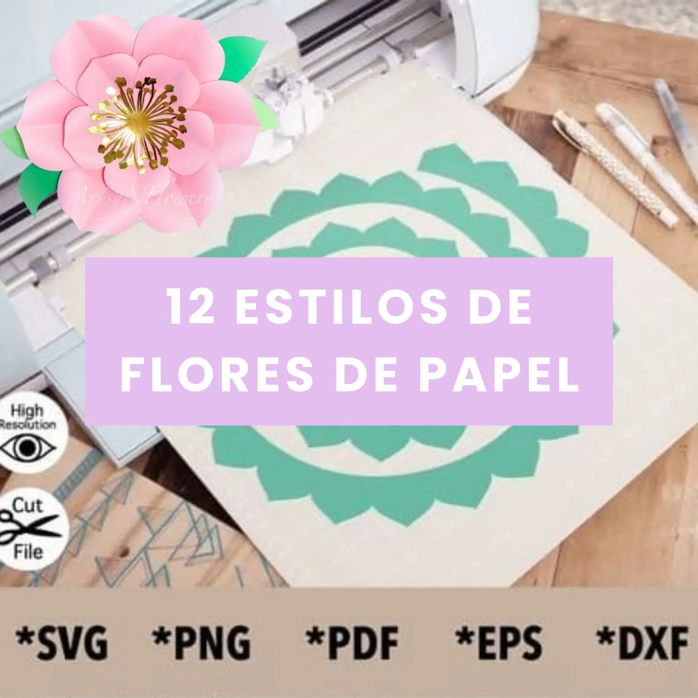 Bônus 4: 12 estilos de flores de papel